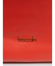 BRACCIALINI SOFIA Borsa a spalla in pelle con fiorellini rosso - Borse Donna - 3