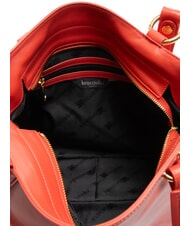 BRACCIALINI SOFIA Borsa a spalla in pelle con fiorellini rosso - Borse Donna - 5