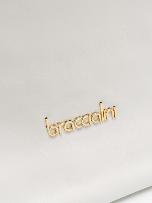 SOFIA Borsa a spalla in pelle con fiorellini bianco - Borse Donna