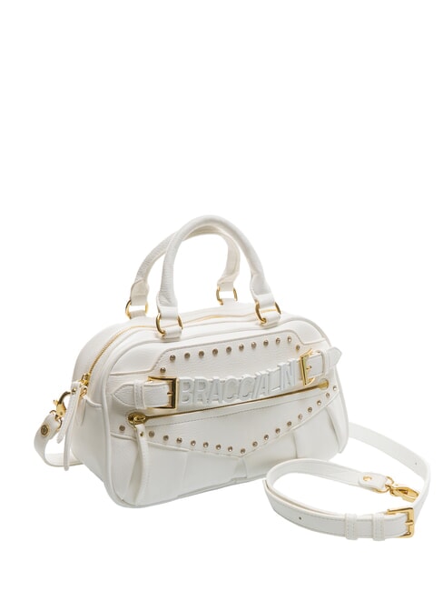 GISELLE Borsa bauletto logo metallico bianco - Borse Donna