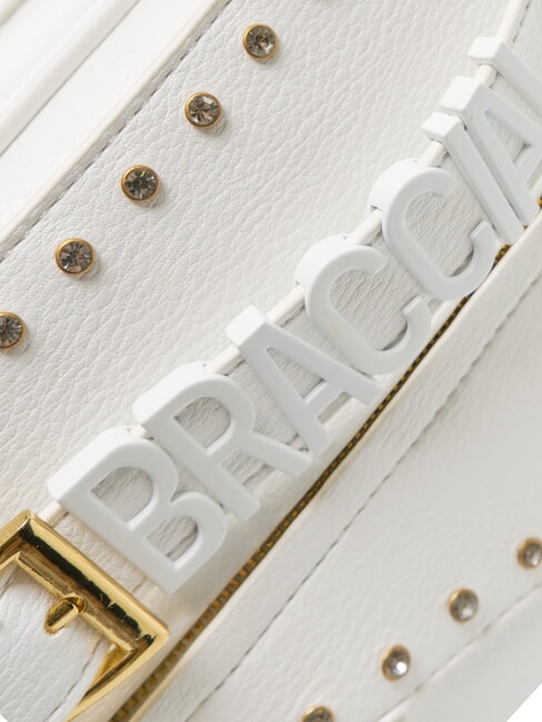 GISELLE Borsa bauletto logo metallico bianco - Borse Donna