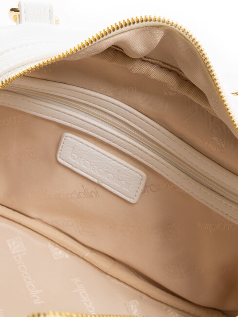 GISELLE Borsa bauletto logo metallico bianco - Borse Donna