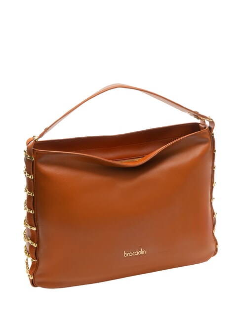 NORA Borsa hobo in pelle marrone - Borse Donna