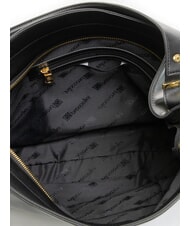 BRACCIALINI NORA Borsa hobo in pelle nero - Borse Donna - 4