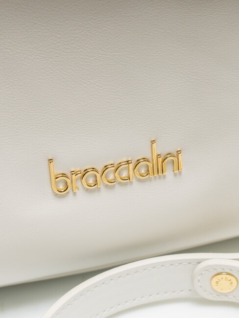 NORA Borsa a bauletto pelle con fibbie bianco - Borse Donna