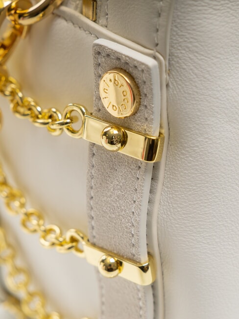 NORA Borsa a bauletto pelle con fibbie bianco - Borse Donna