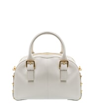 BRACCIALINI NORA Borsa a bauletto pelle con fibbie bianco - Borse Donna - 5