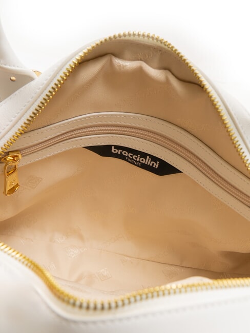 NORA Borsa a bauletto pelle con fibbie bianco - Borse Donna