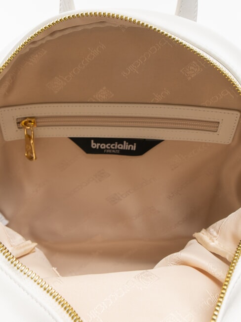 NAOMI Zaino tondo in pelle bianco - Borse Donna