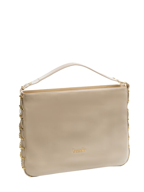 NORA Borsa hobo in pelle beige - Borse Donna