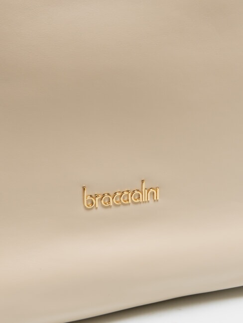 NORA Borsa hobo in pelle beige - Borse Donna