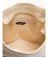 BRACCIALINI NORA Borsa hobo in pelle beige - Borse Donna - 5