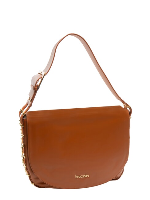 NORA Borsa a spalla in pelle marrone - Borse Donna