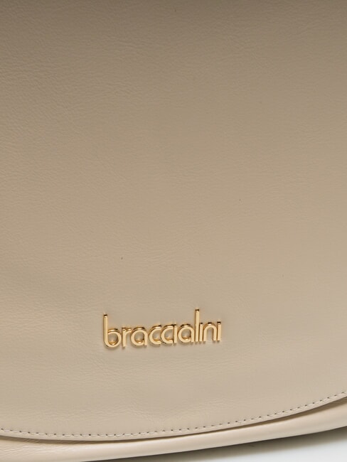 NORA Borsa a spalla in pelle beige - Borse Donna