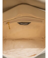 BRACCIALINI NORA Borsa a spalla in pelle beige - Borse Donna - 5