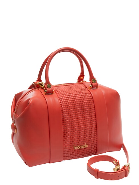 NAOMI Borsa bauletto intreccio pelle rosso - Borse Donna