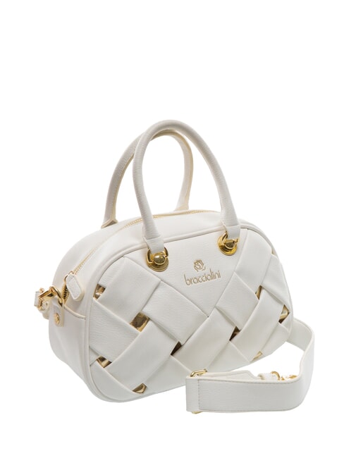 ICONS Borsa bauletto intrecciata bianco - Borse Donna