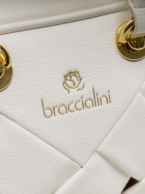 ICONS Borsa bauletto intrecciata bianco - Borse Donna