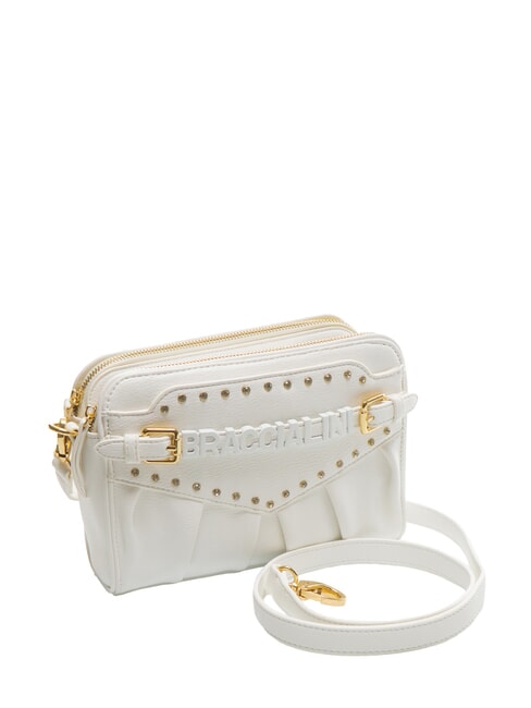 GISELLE Borsa a tracolla con logo e borchie bianco - Borse Donna