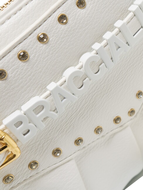 GISELLE Borsa a tracolla con logo e borchie bianco - Borse Donna