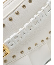 BRACCIALINI GISELLE Borsa a tracolla con logo e borchie bianco - Borse Donna - 4