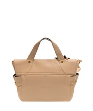 BRACCIALINI SOFIA Borsa a mano in pelle con fiore beige - Borse Donna - 3
