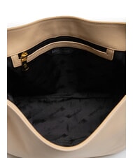 BRACCIALINI SOFIA Borsa a mano in pelle con fiore beige - Borse Donna - 4