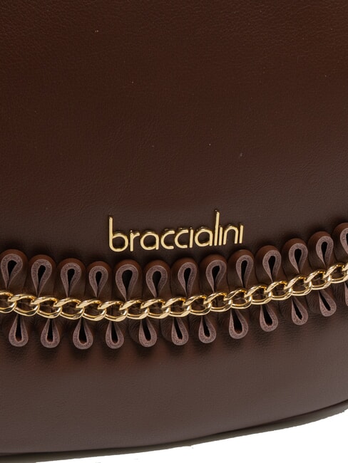 NAOMI Borsa hobo in pelle con catena marrone - Borse Donna