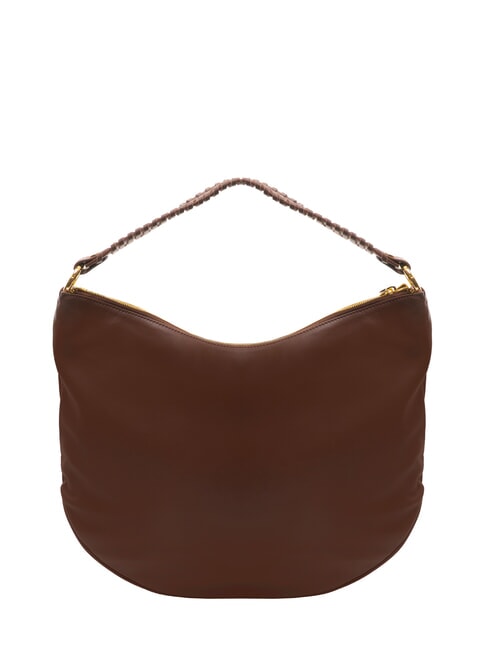 NAOMI Borsa hobo in pelle con catena marrone - Borse Donna