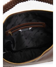 BRACCIALINI NAOMI Borsa hobo in pelle con catena marrone - Borse Donna - 5