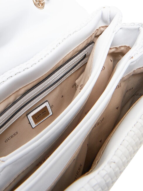 PHAEDRA Borsa intrecciata a tracolla white - Borse Donna