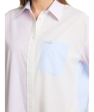 GUESS JEANS LS OVERSIVE POCKETS Camicia ampia a righe striped multi color - Camicie Donna - 3