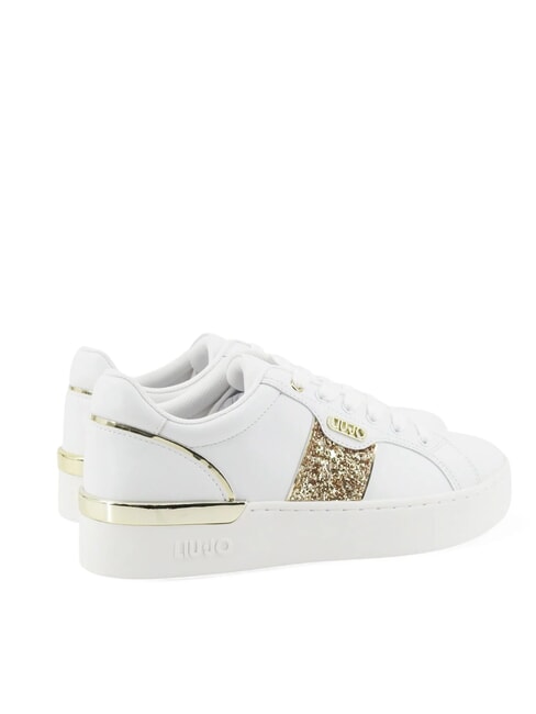 SILVIA 906 Sneakers con banda glitterata glitter white/gold - Scarpe Donna