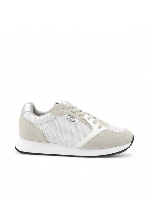 VIBE 03 Sneakers running in pelle e tessuto sand/white - Scarpe Donna