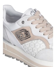 LIUJO MAXI WONDER 73 Sneakers con inserti floreali off white - Scarpe Donna - 5