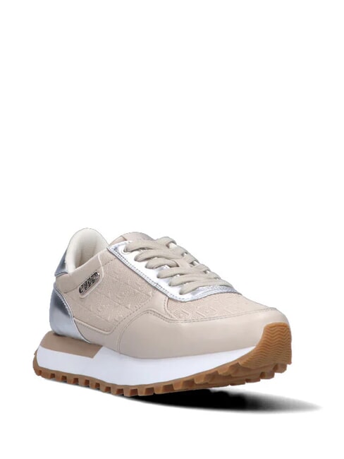 EVELYN 915 Sneakers con inserti logati beige/silver - Scarpe Donna