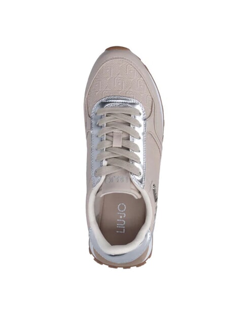 EVELYN 915 Sneakers con inserti logati beige/silver - Scarpe Donna