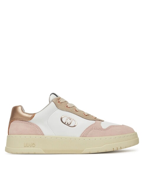 ME 03 Snakers in pelle e suede nude/whi/pea - Scarpe Donna