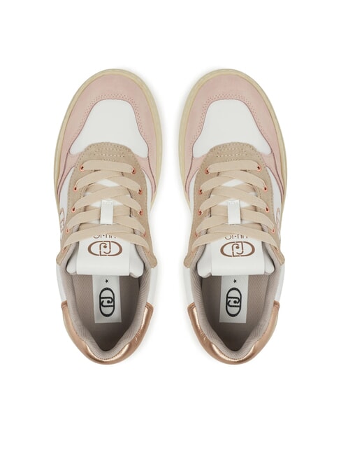 ME 03 Snakers in pelle e suede nude/whi/pea - Scarpe Donna