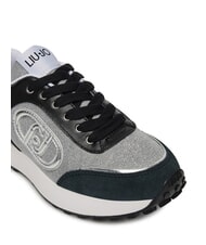 LIUJO LOLO 17 Sneakers glitterate lurex off black - Scarpe Donna - 5