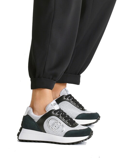 LOLO 17 Sneakers glitterate lurex off black - Scarpe Donna