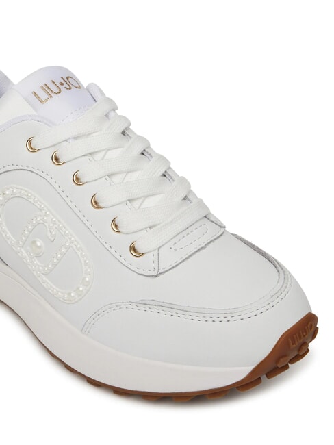 LOLO 17 Sneakers in pelle logo perle white - Scarpe Donna