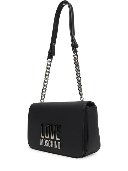 LETTERING BICOLOR Borsa a tracolla Nero/nero - Borse Donna