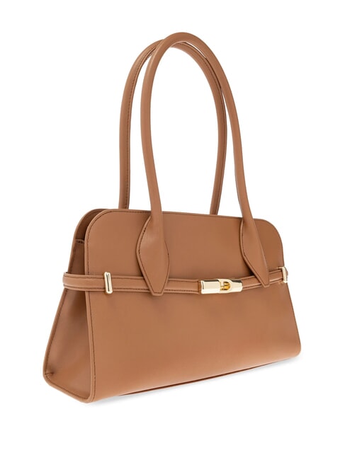 GOCCIA Borsa a spalla piccola in pelle brandy - Borse Donna