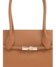 FURLA GOCCIA Borsa a spalla piccola in pelle brandy - Borse Donna - 3