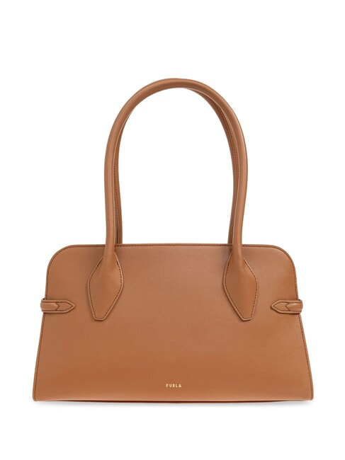 GOCCIA Borsa a spalla piccola in pelle brandy - Borse Donna