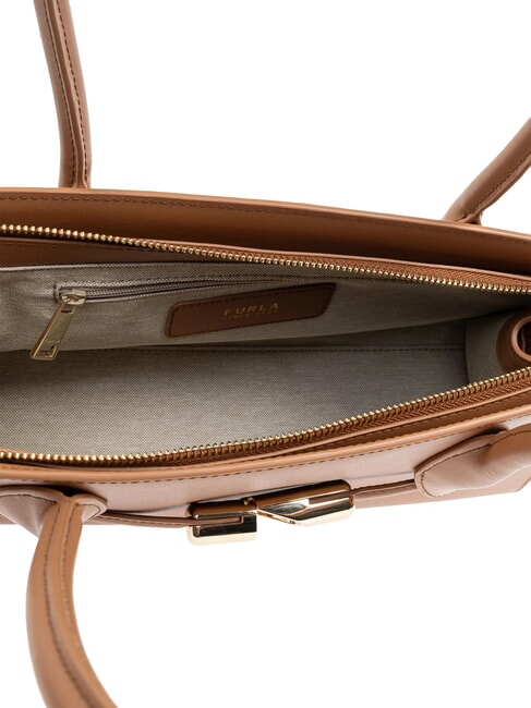 GOCCIA Borsa a spalla piccola in pelle brandy - Borse Donna