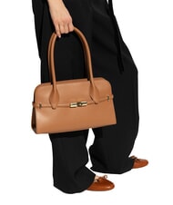 FURLA GOCCIA Borsa a spalla piccola in pelle brandy - Borse Donna - 6