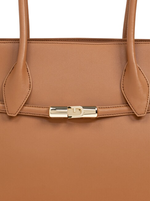 GOCCIA Borsa a spalla in pelle brandy - Borse Donna