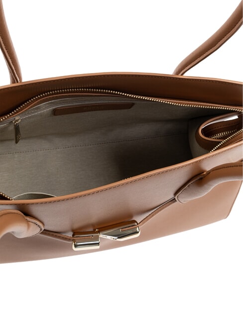 GOCCIA Borsa a spalla in pelle brandy - Borse Donna